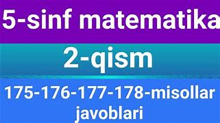 5 Sinf Matematika 1 Qism Javoblari Telegram Link